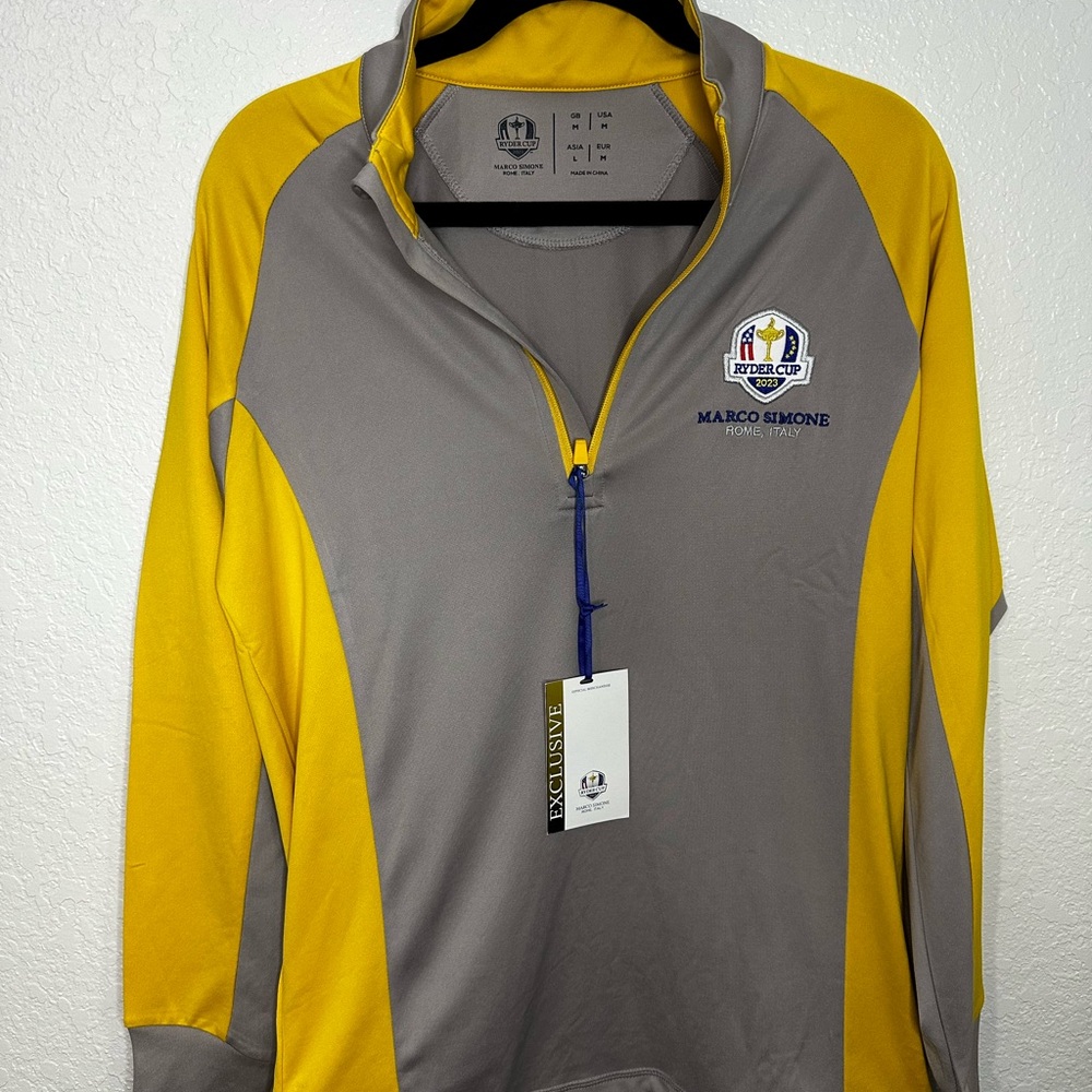 EXCLUSIVE Ryder Cup Marco Simone 2023 Rome‎ Italy 1/4 Zip Long Sleeve Men's M
